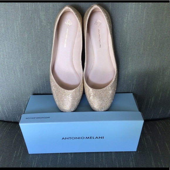 ANTONIO MELANI Shoes - Antonio Melani gold stone flats